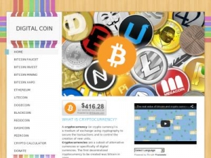 Скриншот главной страницы сайта digitalcoin.weebly.com